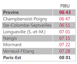 La sncft propose annuellement à sa clientèle une marche des trains des grandes lignes avec tous les horaires des trains. Du 25 Janvier Au 12 Fevrier Modification Des Horaires Du Train Pibu De 06h46 A Provins