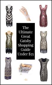 Great Gatsby Dresses Accessories And Headpieces All Under 35 These Ideas Are Also Perfect For The Roaring 20 Gatsby Party Flapper Party Great Gatsby Dresses