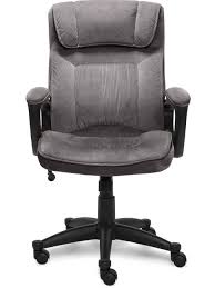 Handsome occasional chair with mahogany frame meticulously refinished in dark brown lacquer and upholstered in luxurious charcoal grey velvet. Serta Microfiber High Back Chair Velvet Grayblack Office Depot