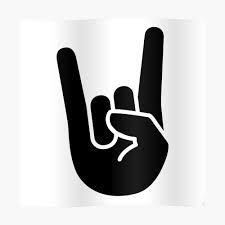 Check spelling or type a new query. Rock Roll Emoji Hand Sign Black Sticker By Beerbro Designs Redbubble