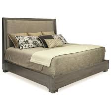 Brown substrate moulding custom frame, modern simplicity collection. Durham Modern Simplicity Queen Upholstered Bed With Low Profile Base Stuckey Furniture Platform Beds Low Profile Beds