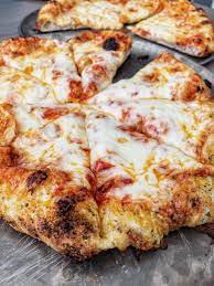 Homemade Classic Cheese Pizza Homemade Dough With Parmesan And Garlic Butter Crust Classic Cheese Pizza Homemade Pizza Homemade Pizza Crust