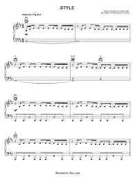 What is a song sheet? Style Sheet Music Taylor Swift Style Piano Sheet Music Sheetmusic Free Com