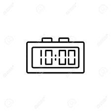 Tobusa digital alarm clock with usb charger ports, modern alarm clocks for bedrooms, 6.5 led mirror alarm clock with snooze function, 3 level adjustable brightness (white). Vector Illustration Of Modern Digital Desk Clock Line Icon Of Royalty Free Cliparts Vectors And Stock Illustration Image 108094936