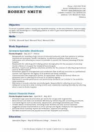 Accountant resume sample inspires you with ideas and examples of what do you put in the objective, skills, responsibilities and duties. Accounts Specialist Resume Samples Qwikresume