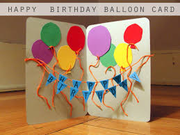 The lion card is made in very similar fashion to the panda pop up above. Happy Birthday Balloon Card Birthday Card Craft Homemade Birthday Cards Birthday Cards Diy