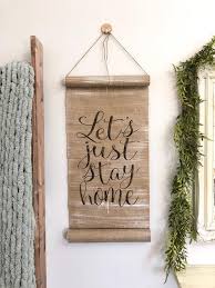 Let S Just Stay Home Paper Scroll Wall Art Let S Etsy Scroll Wall Art Home Wall Decor Paper Wall Art