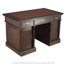 Ältere reproduktion (1980er jahre) im gründerzeit stil weichholz kiefer. Schreibtisch Mit Saulen Landhausstil Grunderzeit Massivholz Weichholz Buromobel