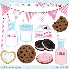 Biscuits And Gravy Fountain Meme Pink Milk Cookies Cute Digital Clip Art Commercial Use Ok Milk Cookies Pink Milk Clip Art
