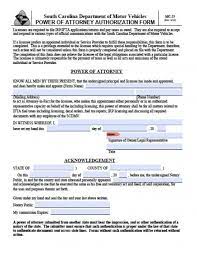 Dmv office locations and reservations. South Carolina Vehicle Power Of Attorney Form Power Of Attorney Power Of Attorney