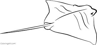 Water striders) to float on a water surface without becoming even partly submerged. Easy Stingray Coloring Page Coloringall