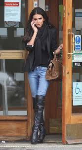 Black Boots With Blue Jeans Womens Black Boots In Jeans Fashion High Boots Outfit High Knee Boots Outfit