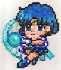 Bishoujo Senshi Sailor Moon R Snes Super Sailor Mercury Sailor Moon Crafts Perler Bead Art Perler Bead Patterns