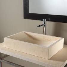 Vasque A Poser En Pierre Naturelle Beige Rectangulaire Vasque Pierre Vasque A Poser Salle De Bain