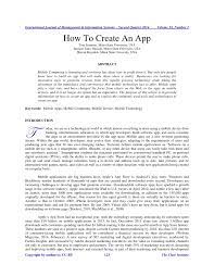 Creating business apps for smartphones. Pdf How To Create An App