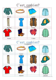 Travail A Deux Vetements C Est Combien Fle Fiches Pedagogiques Cours De Francais