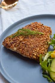 Drizzle lemon juice over fillets; Easy Pecan Crusted Halibut The Migoni Kitchen