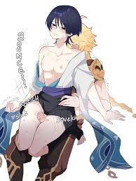 genshin impact, aether (genshin impact), scaramouche (genshin impact),  femboy, gay - R34 Vault