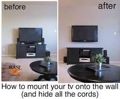 You'll want to lightly sand the cover, then paint it the same color as your wall. Mounting Your Tv To The Wall And Hiding The Cords Home Diy Home Home Hacks