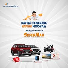 Untuk pemenang hadiah utama mobil biaya sebesar rp.3.950.000,00 dan untuk pemenang hadiah motor biaya sebesar rp.1.740.000,00 dimana biaya tersebut sepenuhnya menjadi tanggung jawab oleh pihak. Daftar Pemenang Undian Tabungan Universal Superman 2019 Periode I Universal Bpr