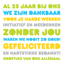 Felicitatie Werk Jubileum 25 Kaartje2go