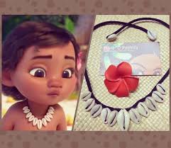 Baby Moana Inspired Set. 1 Necklace &/or 1 Plumeria Flower Perfect for  Luau, Birthday Party, Wedding. Moana Set is Perfect for All Ages