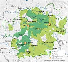 Parc national des Cévennes : carte de communication