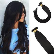This technique makes cold bonding and is quite popular since, in addition to being invisible, it works with pressure and, therefore, does not damage the hair with chemicals, glues, adhesive tapes or high temperatures. Flat Tip Keratin Hair Extensions 1 Jet Black Keratin Fusion Human Hair Extensions Sunny Hair Sunnyhair