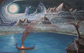 Painting Norse Mythology Mountain Boat Fire Hd Wallpapers Desktop And Mobile Images Photos The great collection of norse mythology wallpaper for desktop, laptop and mobiles. painting norse mythology mountain