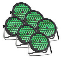 Kit6 6 luz de palco led canhão par leds 54 slin rgb