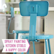 Spray Painting Metal Kitchen Stools A Happy Turquoise Color Young House Love