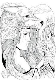 Realistic fantasy coloring pages for adults. Wolf Coloring Pages For Adults Best Coloring Pages For Kids