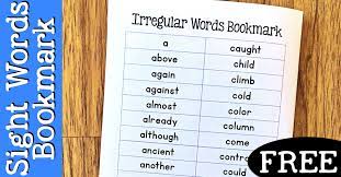Spelling may reflect a folk etymology (as in the english words hiccough, island, so spelt because of an imagined connection with the words cough and isle), or distant etymology (as in the english word debt in which the silent b was added under the influence of latin). Free Sight Words Bookmark For Irregular Words