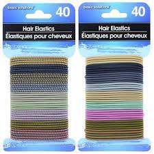 Basic Solutions Assorted Color Hair Elastics 40 Ct Packs Hair Elastics Hair Color Dog Paw Pads