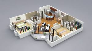 Have you ever had a guest or been a guest where you just wished for a little space and privacy? 3d Two Bedroom House Plans Bedroom House Plans Designs 3d Small House Home Design Home Two Bedroom House Living Room Planner 2 Bedroom House Plans