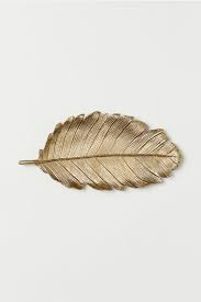 Metal Tray Gold Coloured Leaf Home All H M Gb Metal Trays Metal Tray Decor Colorful Leaves