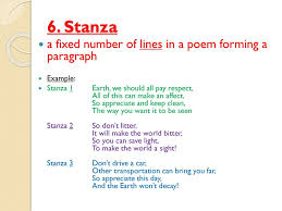 Of these characteristics, rhythm is essential. Decimal Division A Stanza In A Poem