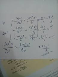 Tentukan Hasil Perkalian Pecahan Pecahan Bentuk Aljabar Berikut A Frac 24x 2 Y 7z 3 Brainly Co Id