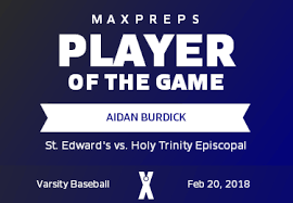 Aidan Burdick 's St. Edward's High School Career Home