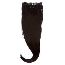 Black clip in hair extensions. Faux Hair Clip In Extensions Black 4 Pack Claire S