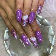 Press on nails for luxury design extra long fake nail tips look 10 size / 100pcs. 60 Pretty Purple Nails The Glossychic