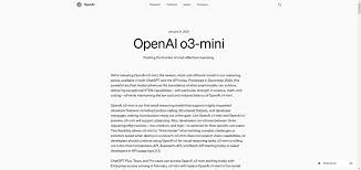 OpenAI上線o3-mini 首次向ChatGPT用戶開放免費推理模型