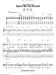 Хантер элизабет, джордж стульц, адам золотин и др. Offspring Spare Me The Details Sheet Music For Guitar Tablature