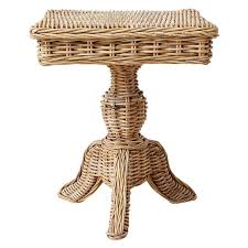 Woven Wicker And Rattan Pedestal Center Table In 2020 Center Table Rattan Modern Dining Room Tables