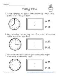 Telling Time Plants Freebie Telling Time Worksheets Time Worksheets Telling Time