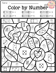 Leaves, acorn, pumpkin, 3 pumpkins, scarecrow, fall tree the words at the bottom can be used for reading, tracing or copying, or for additional environmental print. Worksheet Worksheet Math Color By Numbereets Staggering Coloring Pages Spring Code Addition 54 Staggering Math