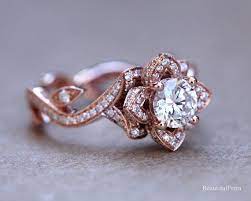 #uncategorized #amber #anitque #depression glass #diamond pattern #floral pattern #miss america #serv. Blooming Work Of Art Flower Rose Lotus Diamond Engagement Etsy Einzigartige Trauringe Ring Verlobung Einzigartige Verlobungsringe