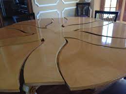 These are some of the coolest engineered pieces of an expanding circular dining table in brown oak burr, with a base made from brown oak. Round Radial Expanding Table Tables San Francisco Built Shop Home Interior Design And Decorating City Data Forum