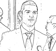 Un coloriage parfait pour tous les fans de foot. Coloriage Cristiano Ronaldo Tout Degorgement