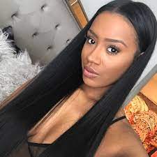 Pin By Xdayax On M E L A N I N Q U E E N S B A đ D I E S Virgin Brazilian Straight Hair Straight Hairstyles Human Hair Wigs